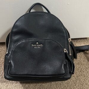 Kate Spade Black Pebbled Leather Mini Backpack